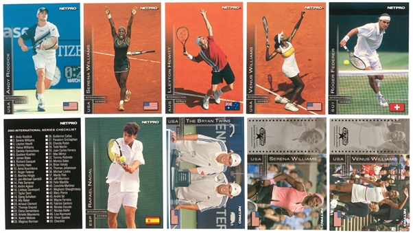 2003 Net Pro Tennis Factory Set (90 Cards) Including Nadal, Federer and Serena Williams Rookie Cards